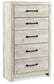 Cambeck  Panel Bed With Mirrored Dresser, Chest And Nightstand