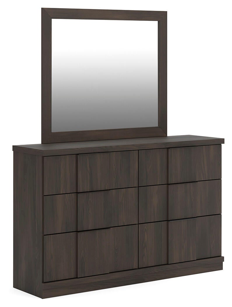 Jadiston  Panel Platform Bed, Dresser And Mirror