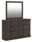 Jadiston  Panel Platform Bed, Dresser And Mirror