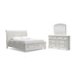 Robbinsdale California  Sleigh Bed With Storage With Mirrored Dresser