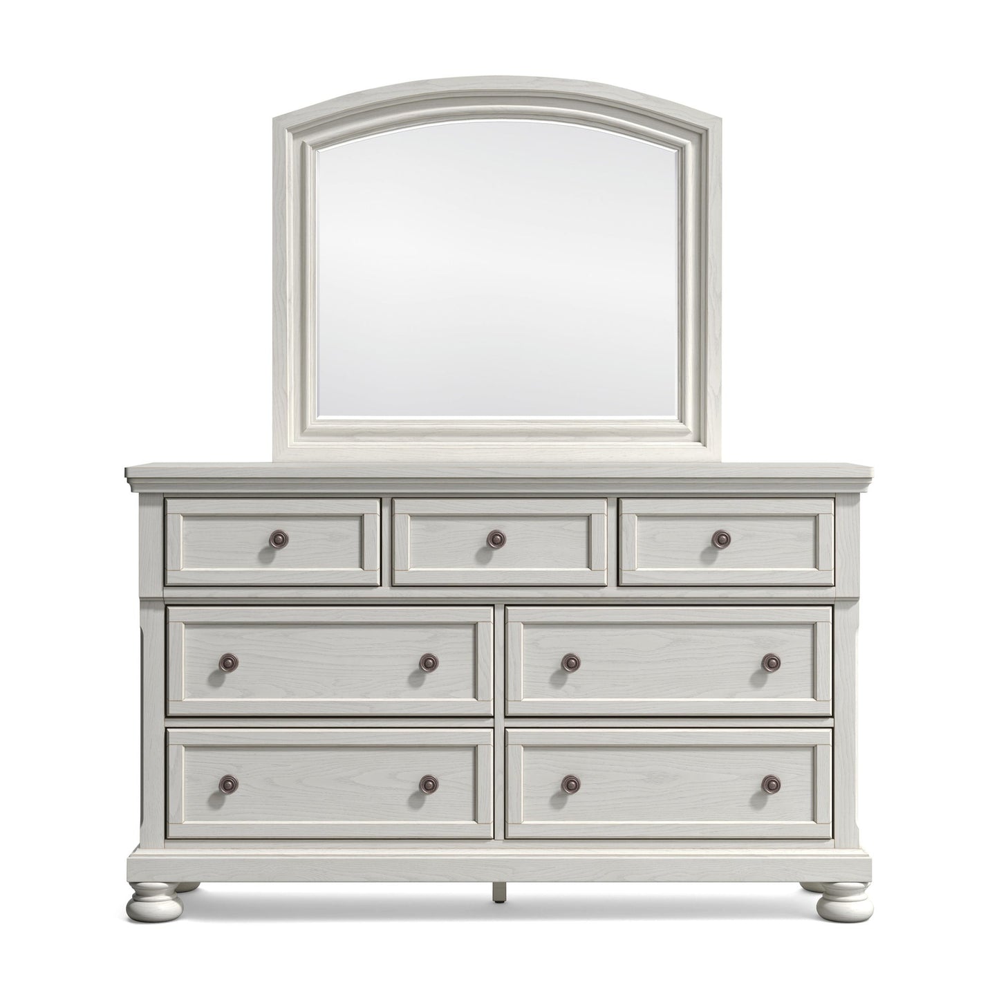 Robbinsdale California  Sleigh Bed With Storage With Mirrored Dresser