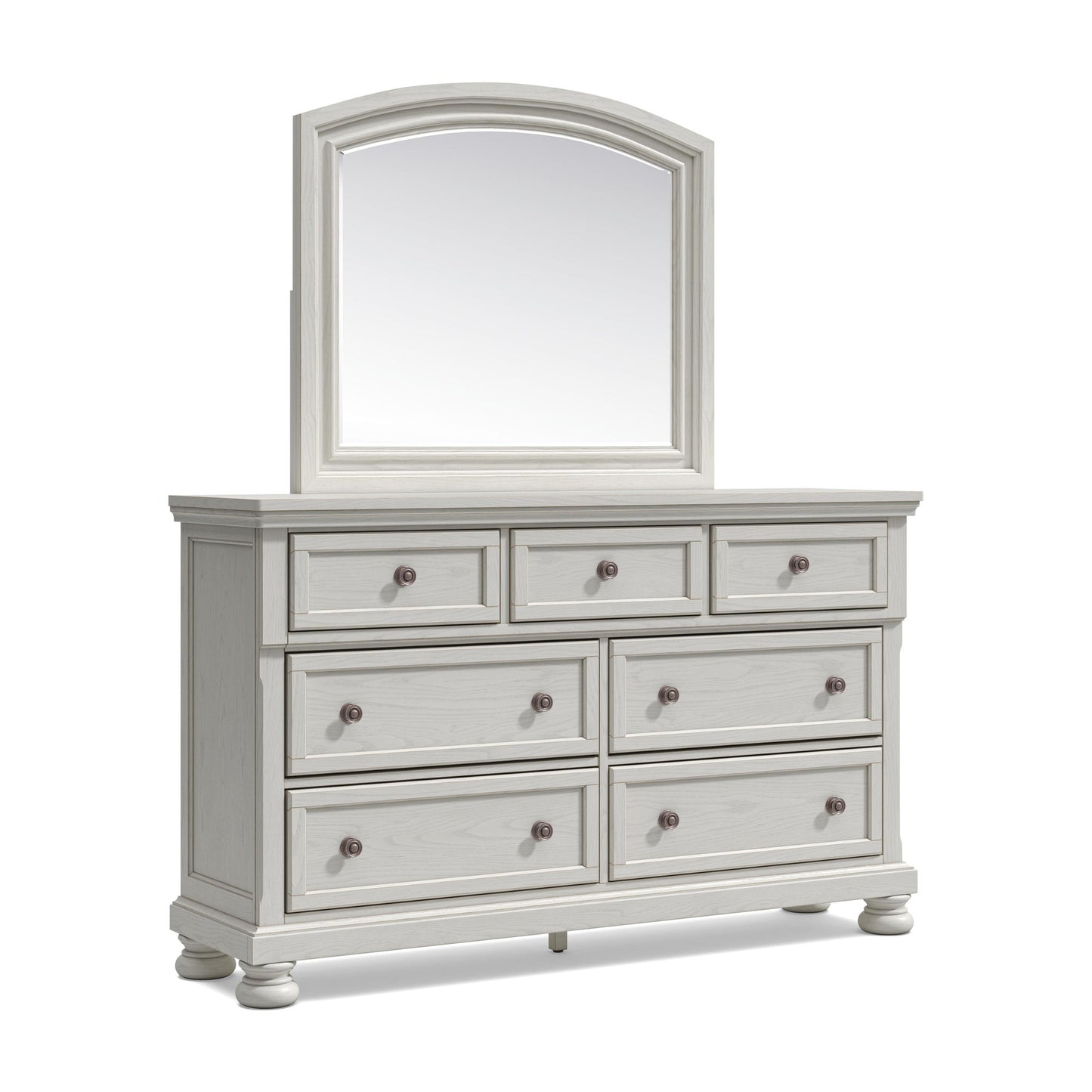 Robbinsdale California  Sleigh Bed With Storage With Mirrored Dresser