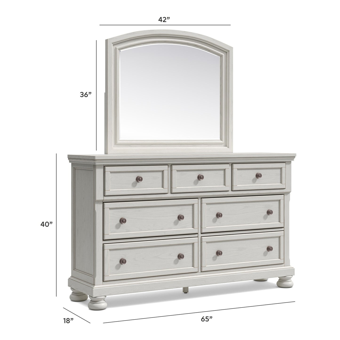 Robbinsdale California  Sleigh Bed With Storage With Mirrored Dresser