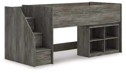 Frandern  Loft  Bed With Bookcase Storage