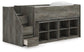 Frandern  Loft Bed With Bookcase Storage
