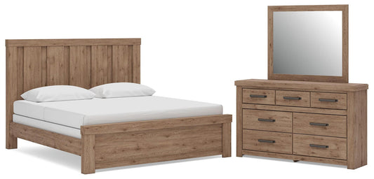 Garistyn  Panel Bed, Dresser And Mirror