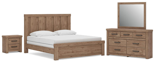 Garistyn  Panel Bed. Dresser, Mirror And Nightstand