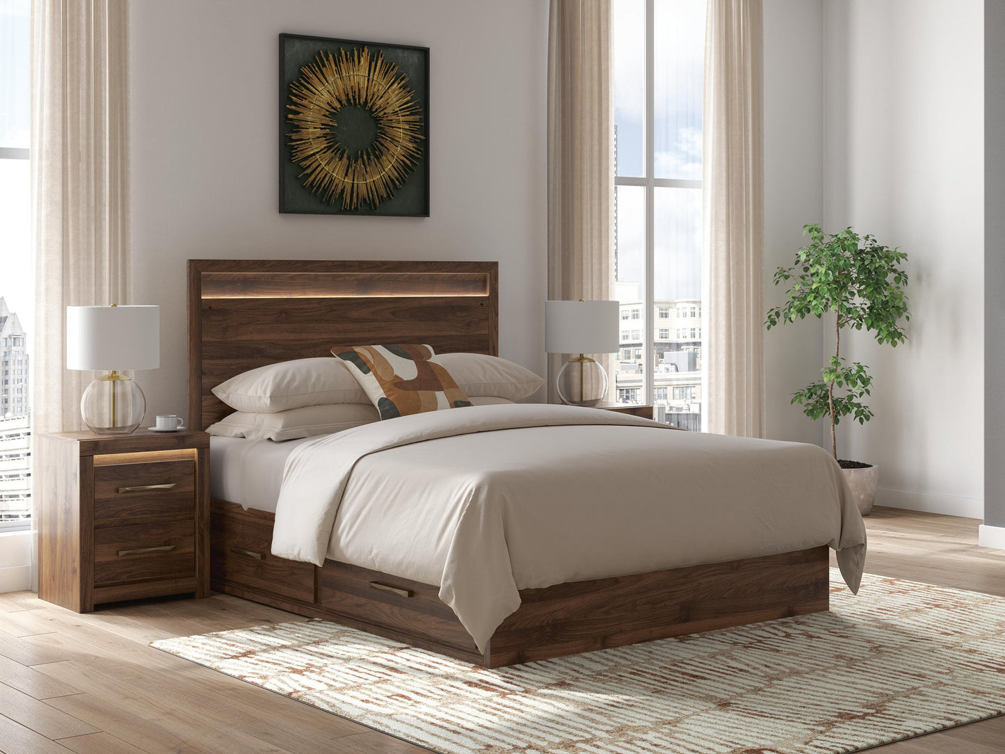 Janfyn  Panel Bed With 2 Sided Storage