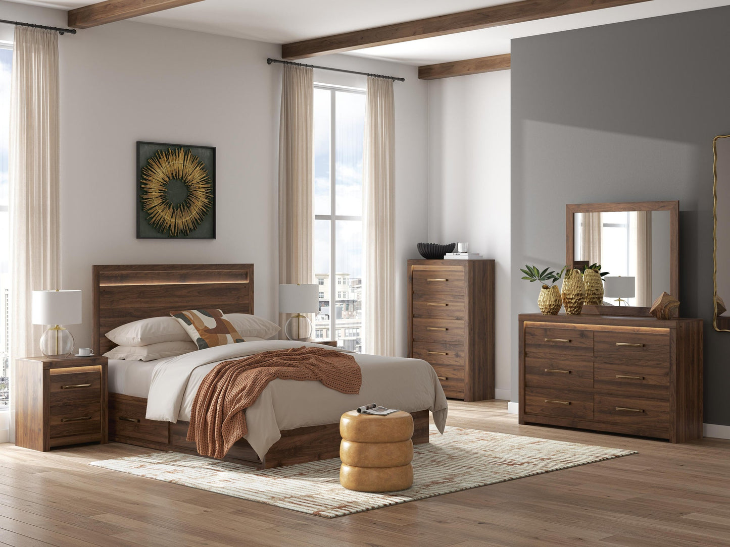 Janfyn  Panel Bed With 2 Sided Storage
