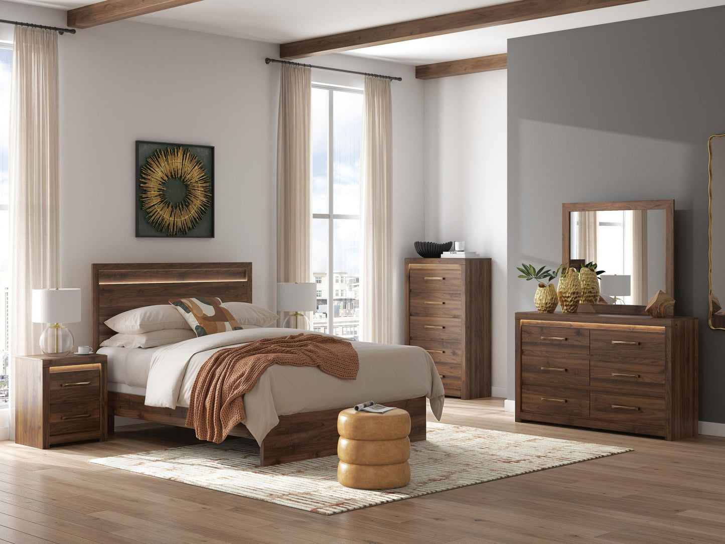 Janfyn  Panel Bed