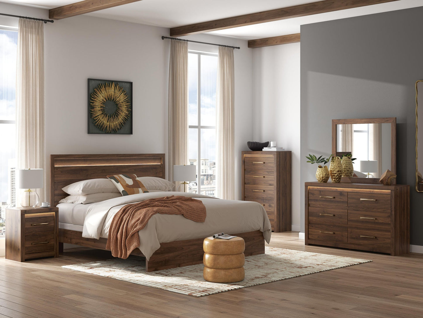Janfyn  Panel Bed