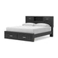 Stabotta  Bookcase Storage Bed