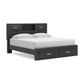 Stabotta  Bookcase Storage Bed