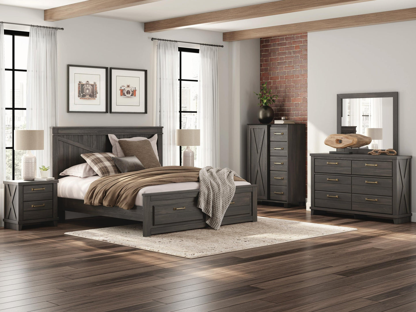 Vonitta Bay  Panel Storage Bed