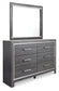 Lodanna  Upholstered Panel Headboard With Mirrored Dresser, Chest And 2 Nightstands
