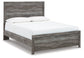 Bronyan  Panel Bed With Mirrored Dresser And 2 Nightstands