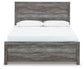 Bronyan  Panel Bed With Mirrored Dresser And 2 Nightstands