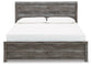 Bronyan  Panel Bed With Mirrored Dresser And Chest