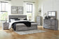 Bronyan  Panel Bed With Mirrored Dresser, Chest And 2 Nightstands