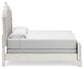 Arlendyne California  Upholstered Bed With Mirrored Dresser