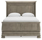 Lexorne  Sleigh Bed With Mirrored Dresser, Chest And 2 Nightstands