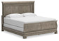 Lexorne  Sleigh Bed With Mirrored Dresser, Chest And 2 Nightstands