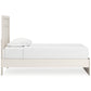 Stelsie  Panel Bed With Mirrored Dresser