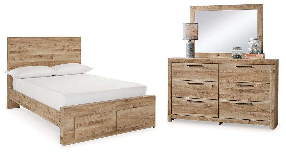 Hyanna  Panel Storage Bed With Mirrored Dresser