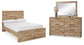 Hyanna  Panel Storage Bed With Mirrored Dresser