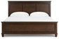 Danabrin California  Panel Bed With Mirrored Dresser, Chest And 2 Nightstands