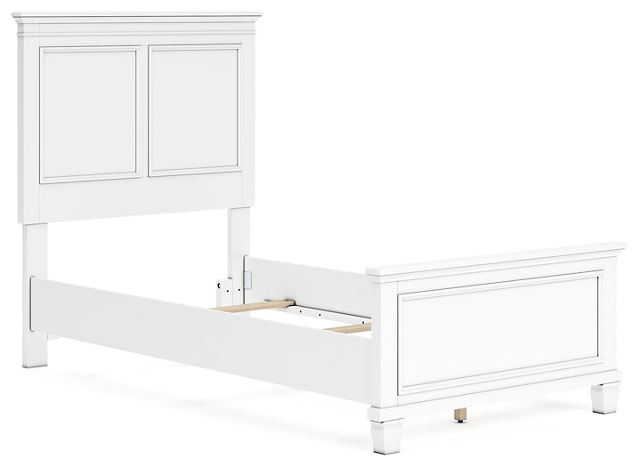 Fortman  Panel Bed With Mirrored Dresser