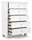 Fortman California  Panel Bed With Mirrored Dresser, Chest And 2 Nightstands