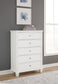 Fortman California  Panel Bed With Mirrored Dresser, Chest And 2 Nightstands
