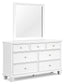 Fortman  Panel Bed With Mirrored Dresser, Chest And Nightstand