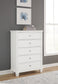 Fortman  Panel Bed With Mirrored Dresser, Chest And Nightstand