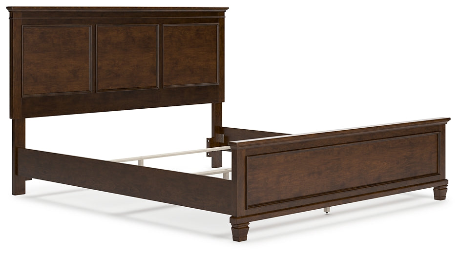 Danabrin California  Panel Bed With Mirrored Dresser, Chest And Nightstand