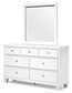 Fortman  Panel Bed With Mirrored Dresser And Chest