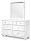 Fortman California  Panel Bed With Mirrored Dresser, Chest And Nightstand