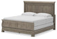 Lexorne California  Sleigh Bed With Mirrored Dresser And 2 Nightstands