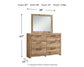 Hyanna  Panel Bed With Storage With Mirrored Dresser
