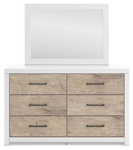 Charbitt  Panel Bed With Mirrored Dresser