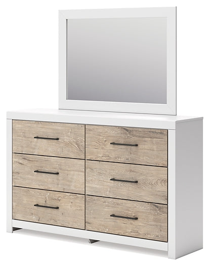 Charbitt  Panel Bed With Mirrored Dresser