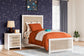 Charbitt  Panel Bed With Mirrored Dresser And Nightstand